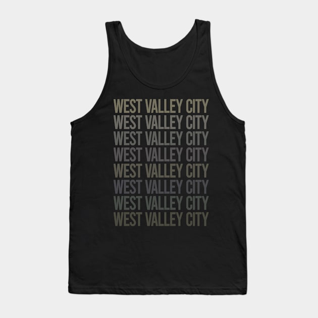 Gray Text Art West Valley City Tank Top by flaskoverhand